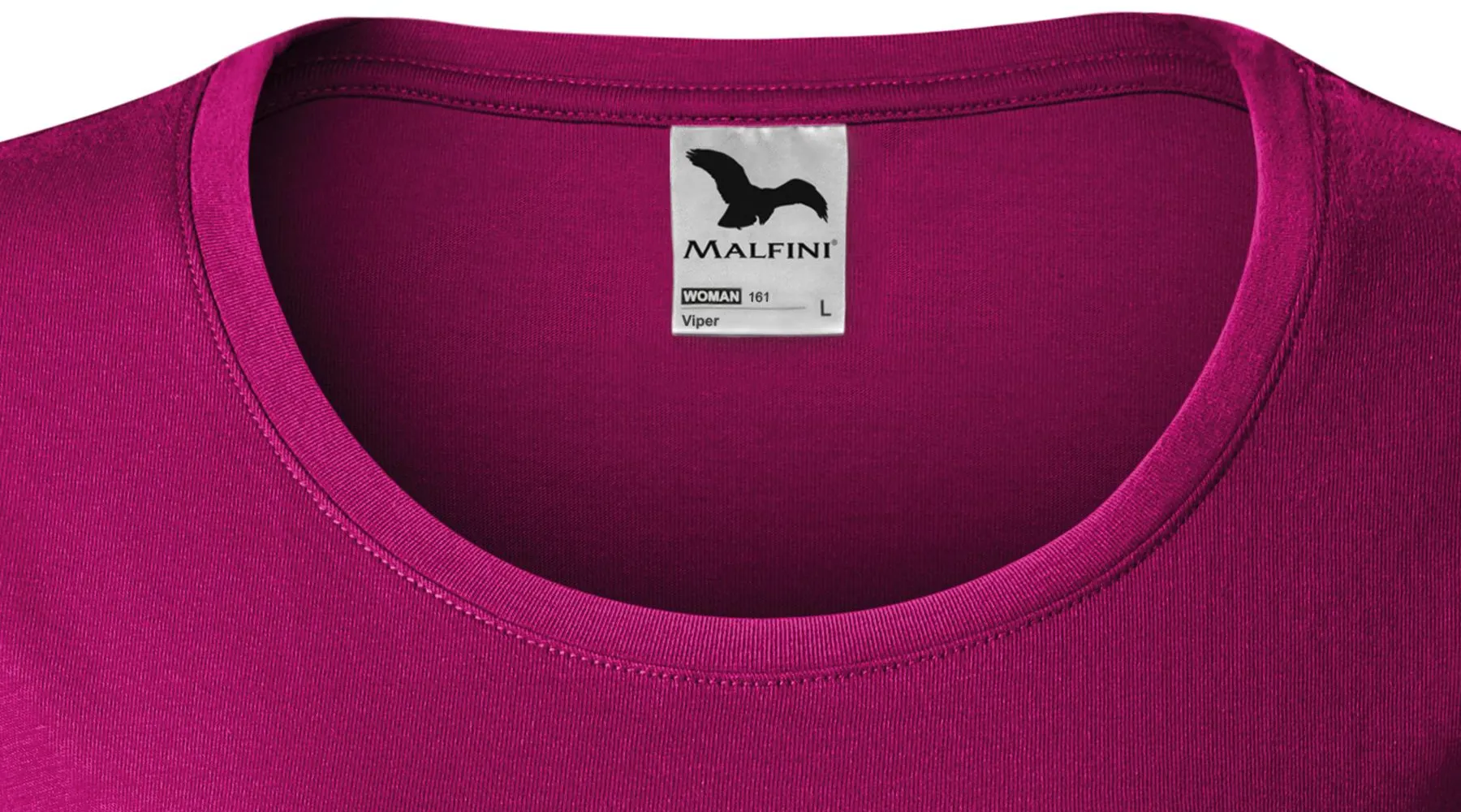 Ženska majica slim fit z okroglim izrezom - Globlji okrogel izrez