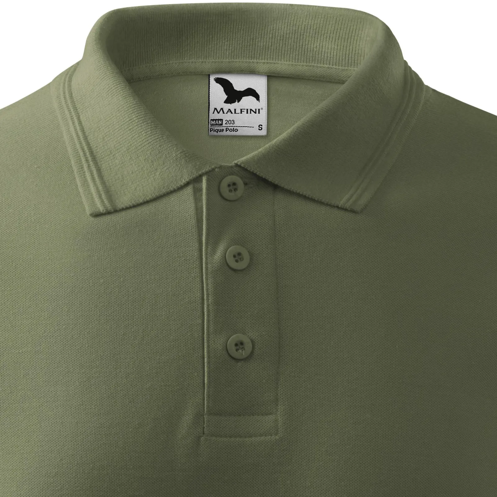 Moška ohlapna polo majica - Zapenjanje s 3 gumbi