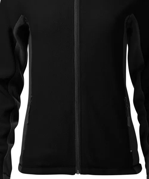 Ženska flis jakna v kontrastu - Rahlo zožen kroj