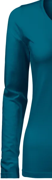 Ženska prilegajoča majica z dolgimi rokavi - Klasični dolgi rokavi