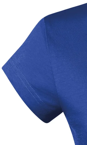 Ženska majica slim fit z izrezom V - Zelo kratki rokavi