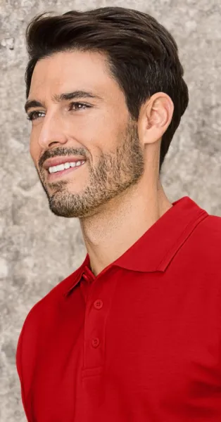 Moška ohlapna polo majica - Zapenjanje s 3 gumbi