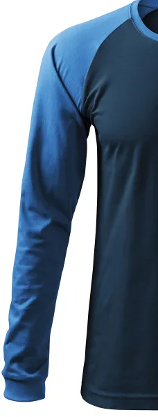 Moška kontrastna majica z dolgimi rokavi - Dolgi raglan rokavi