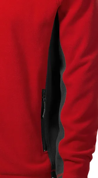 Moška flis jakna v kontrastu - Temni kontrastni detajli