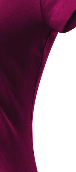 Ženska majica slim fit z okroglim izrezom - Kroj s stranskimi šivi
