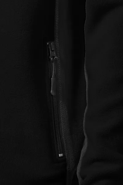 Moška flis jakna v kontrastu - Praktični žepi z zadrgo