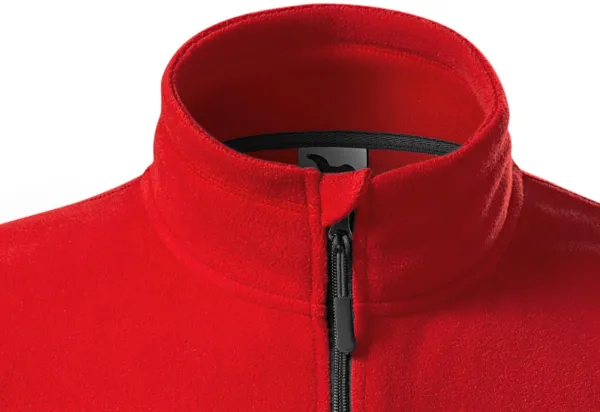 Moška flis jakna v kontrastu - Zapiranje z zadrgo do brade