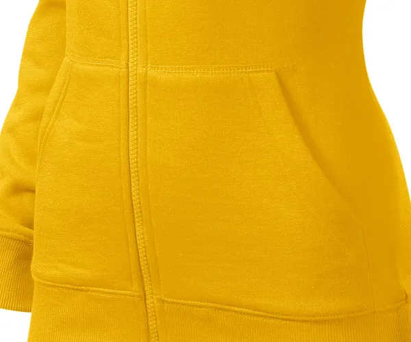 Ženska jopica s kapuco - žepi v slogu kenguruja