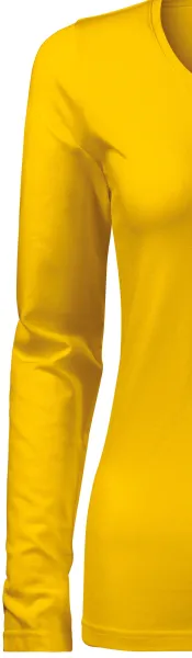 Ženska prilegajoča majica z dolgimi rokavi - Klasični dolgi rokavi