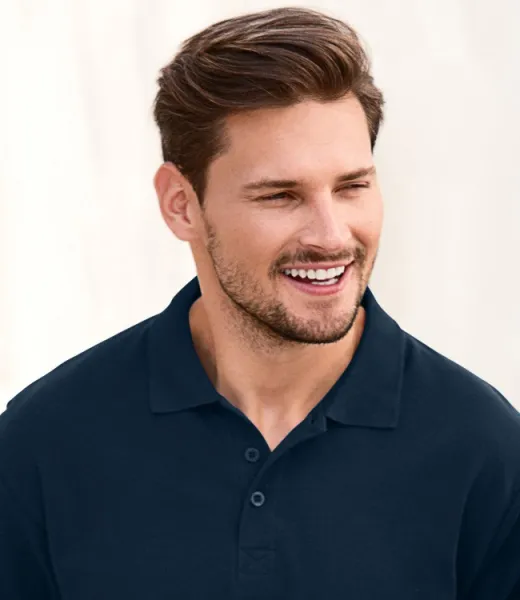 Moška elegantna polo majica - zapenjanje s 3 gumbi