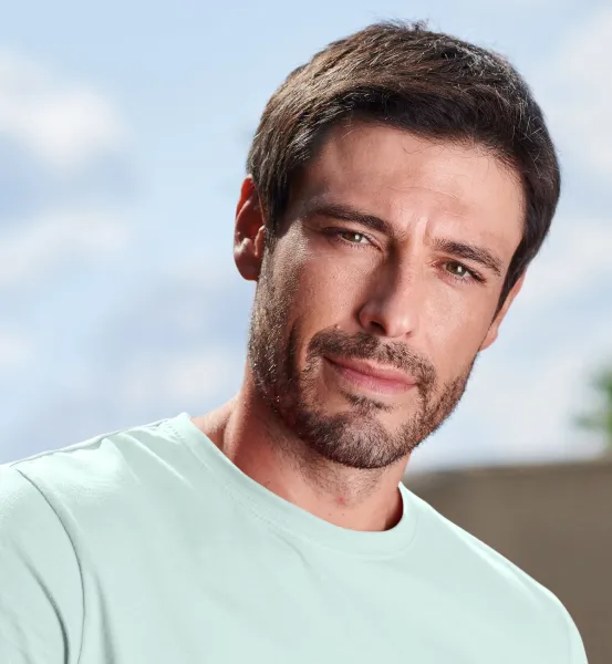 Moška preprosta majica - Klasičen okrogel izrez