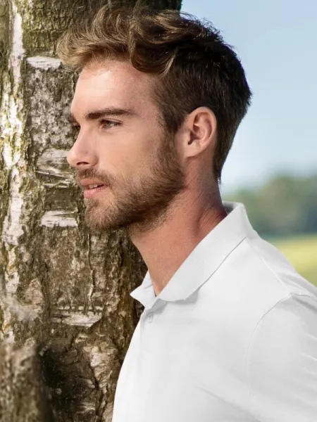 Moška preprosta polo majica - Zapenjanje z 2 gumboma