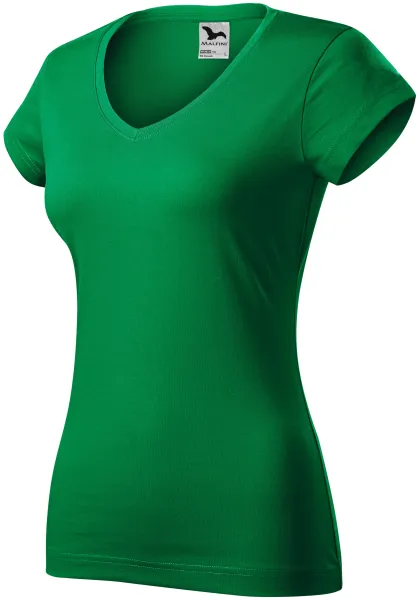 Ženska majica slim fit z izrezom V - Ženska majica za vsak dan