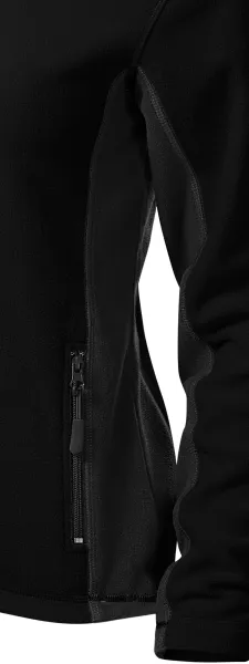 Ženska flis jakna v kontrastu - Temni kontrastni detajli