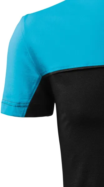 Dvobarvna majica iz bombaža - Klasični kratki rokavi