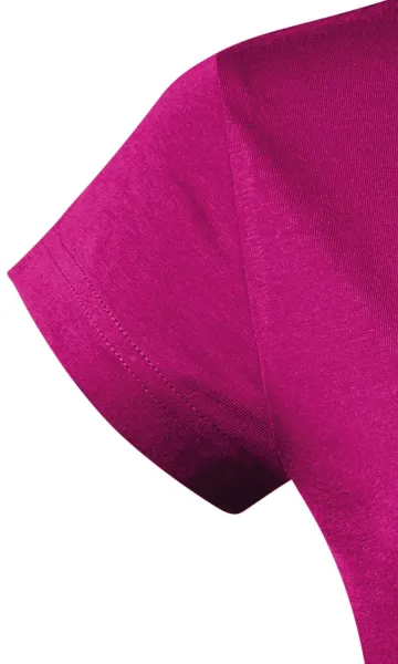 Ženska majica slim fit z okroglim izrezom - Kratki rokavi