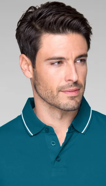 Moška kontra majica polo - Zapenjanje s 3 gumbi