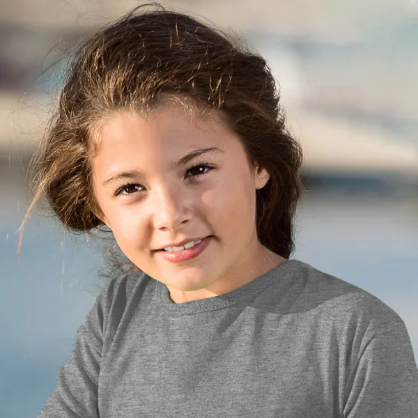 Otroška majica z dolgimi rokavi - Klasičen okrogel izrez