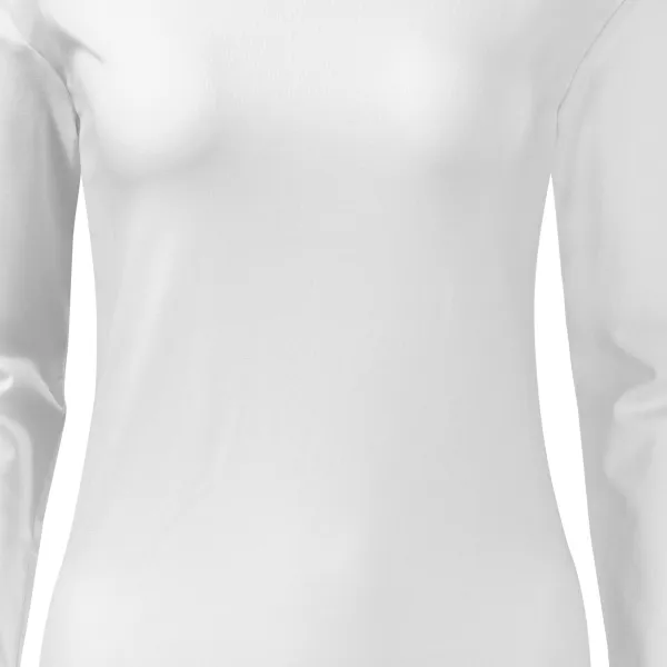 Ženska prilegajoča majica z dolgimi rokavi - Nežno zožen kroj