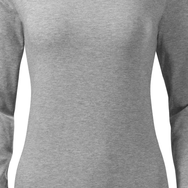 Ženska prilegajoča majica z dolgimi rokavi - Nežno zožen kroj