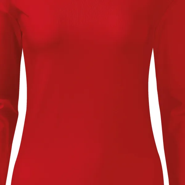 Ženska prilegajoča majica z dolgimi rokavi - Nežno zožen kroj