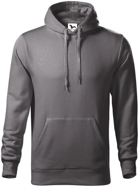 Moška jopica s kapuco brez zadrge - Ohlapen kroj s stranskimi šivi