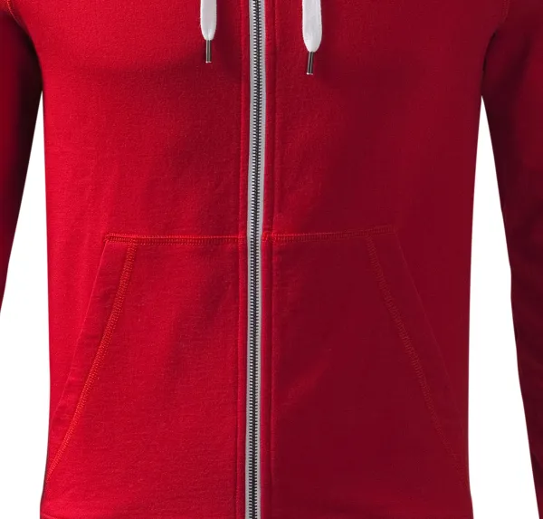 Moška kontrastna majica s kapuco - Ohlapen kroj s stranskimi šivi