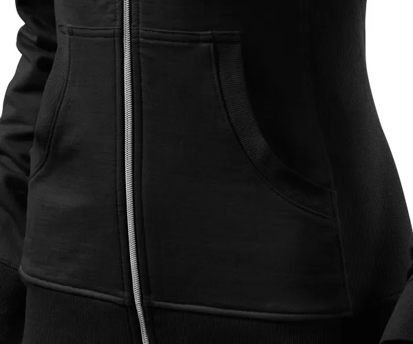 Ženska jopica brez kapuce - žepi v slogu kenguruja