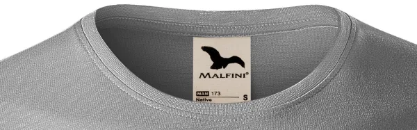 Moška majica iz teksturiranega organskega bombaža - Klasičen okrogel izrez