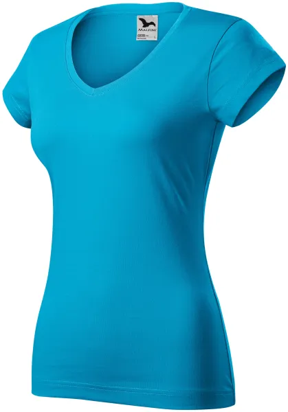 Ženska majica slim fit z izrezom V - Ženska majica za vsak dan
