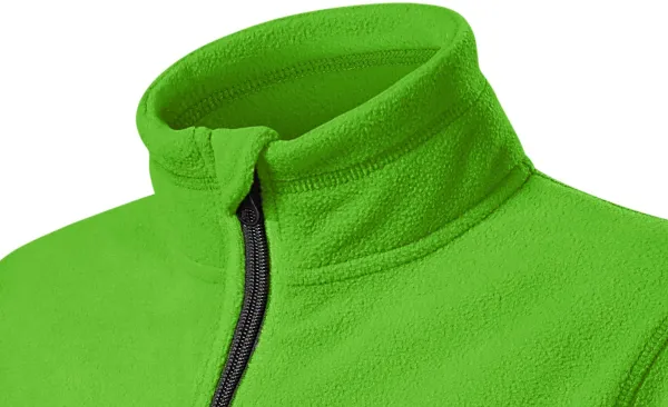 Otroška flis jakna v kontrastu - Dvignjen ovratnik za zaščito vratu pred mrazom