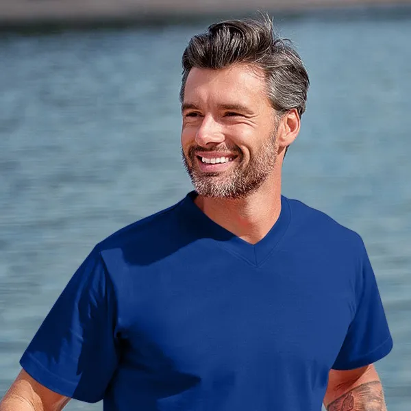 Majica s kratkimi rokavi, srednje teže - V-izrez