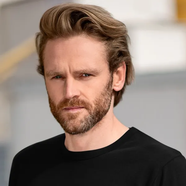 Vzdržljiva moška majica z dolgimi rokavi - Klasičen okrogel izrez