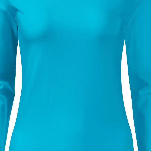 Ženska prilegajoča majica z dolgimi rokavi - Nežno zožen kroj