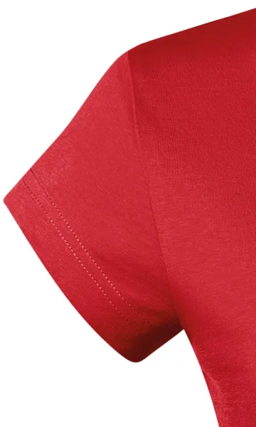 Ženska majica slim fit z izrezom V - Zelo kratki rokavi