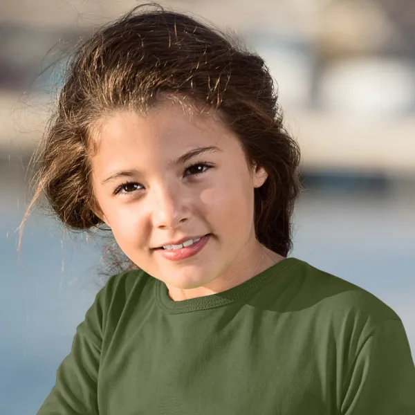 Otroška majica z dolgimi rokavi - Klasičen okrogel izrez