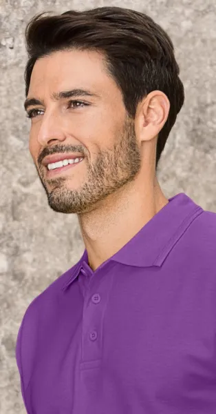 Moška ohlapna polo majica - Zapenjanje s 3 gumbi