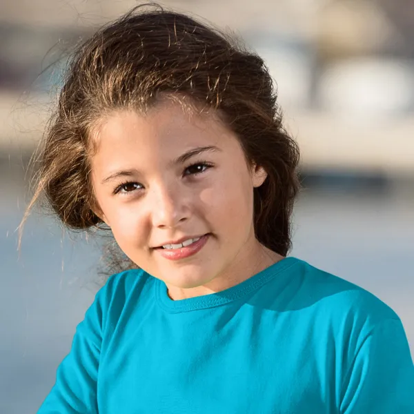 Otroška majica z dolgimi rokavi - Klasičen okrogel izrez