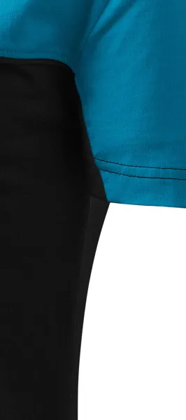 Dvobarvna majica iz bombaža - Kroj s stranskimi šivi