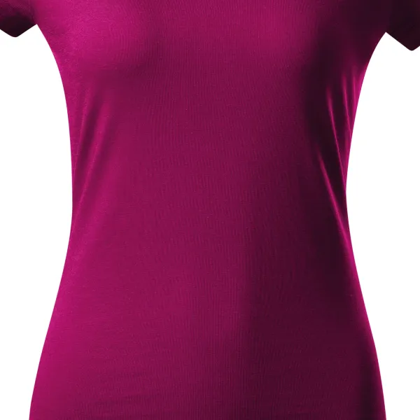 Ženska majica slim fit z okroglim izrezom - Nežno zožen kroj
