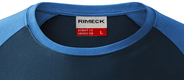 Moška kontrastna majica z dolgimi rokavi - Klasičen okrogel izrez