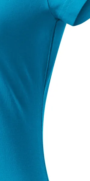 Ženska majica slim fit z izrezom V - Kroj s stranskimi šivi