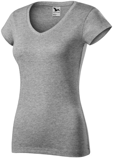 Ženska majica slim fit z izrezom V - Ženska majica za vsak dan