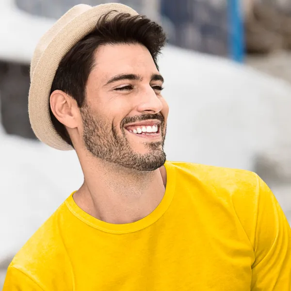 Moška majica z dolgimi rokavi - Klasičen okrogel izrez