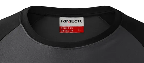 Moška kontrastna majica z dolgimi rokavi - Klasičen okrogel izrez