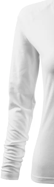 Ženska prilegajoča majica z izrezom V - Dolgi raglan rokavi