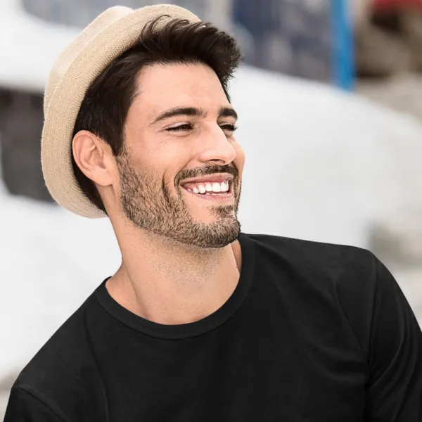 Moška majica z dolgimi rokavi - Klasičen okrogel izrez