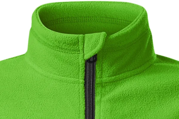 Otroška flis jakna v kontrastu - Zapiranje z zadrgo do brade