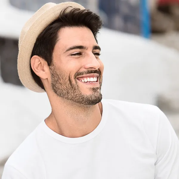 Moška majica z dolgimi rokavi - Klasičen okrogel izrez