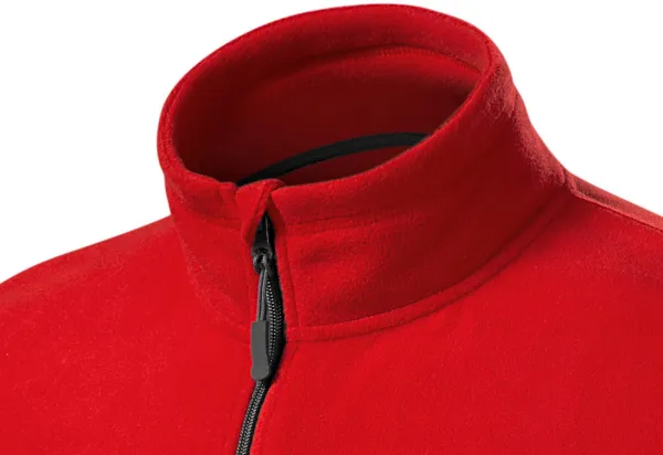 Moška flis jakna v kontrastu - Dvignjen ovratnik za zaščito vratu pred mrazom